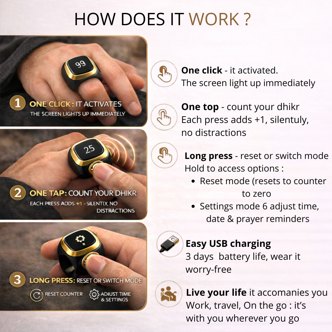 TAQWA Smart Ring - Never Miss A Prayer Again